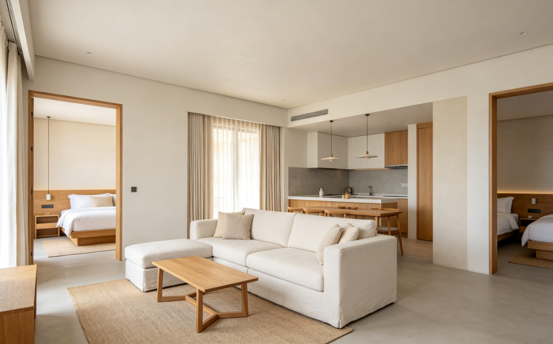 Two-Bedroom Apartment – 4 Guests | Family Stay