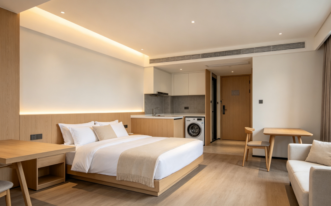 Extended-Stay Studio – 1–2 Guests | Long-Term Stay